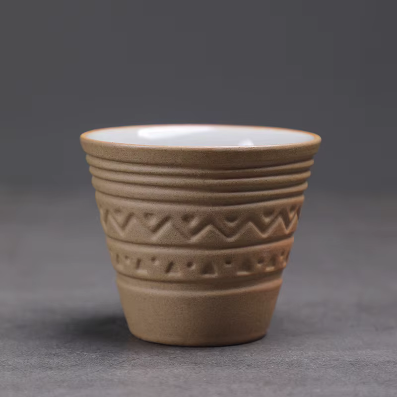 Tasse à café saoudienne, petite tasse à Latte concentrée en céramique grossière Vintage, tasse à thé