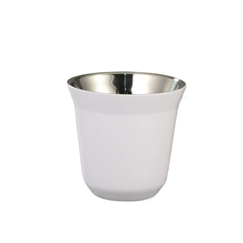 Tasse d'été Simple à fond plat, en acier inoxydable, Double couche, réservoir intérieur, Capsule, ta