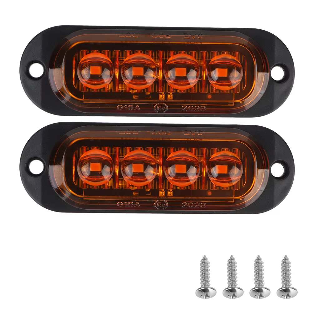 Balise de remorque de camion de voiture, feu latéral LED étanche DC 12V 24V 4LED, voyant d'avertisse