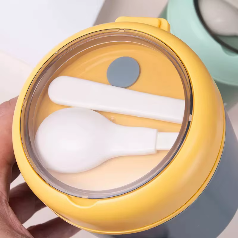 Boîte à déjeuner en acier inoxydable de 510ml, avec cuillère, récipient alimentaire thermique, tasse