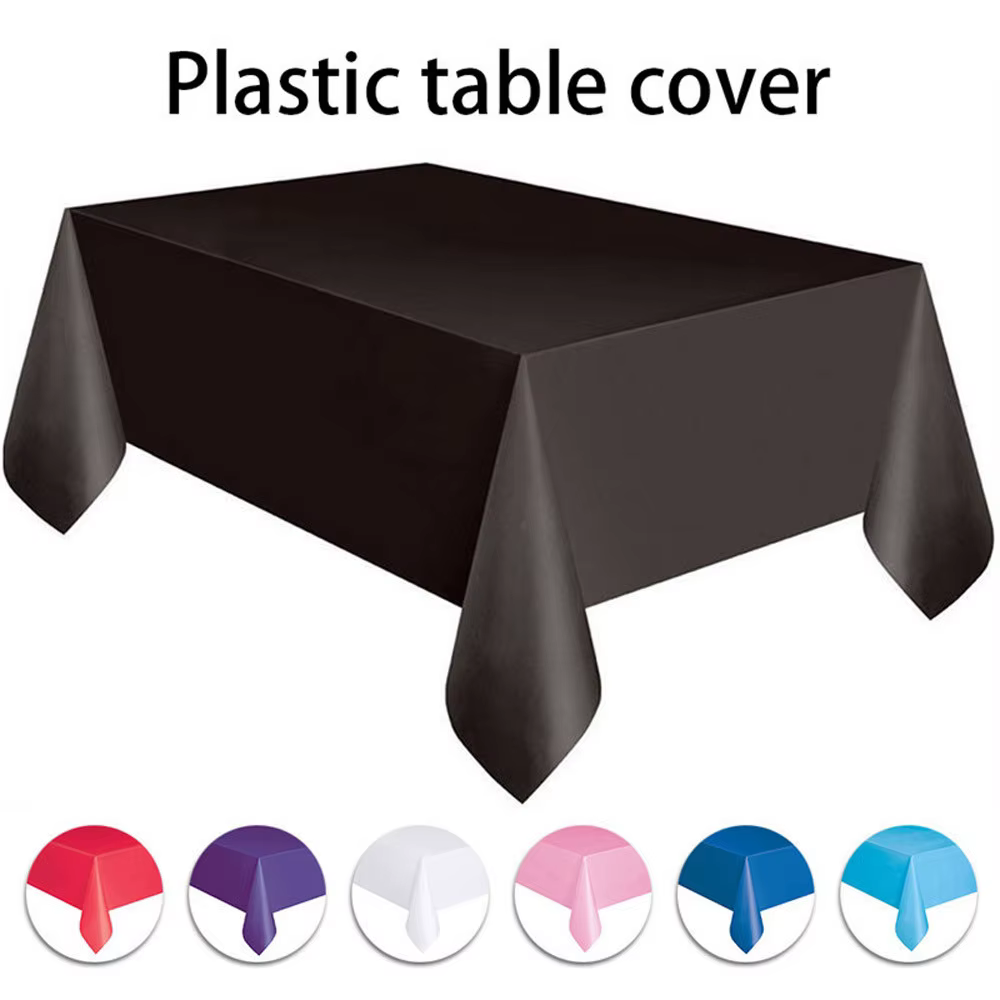 Grande Couverture de Table Rectangulaire en Plastique, Lingette Propre, Rouge, Blanc, Noir, pour ixd