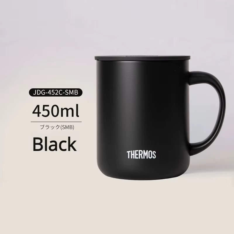 Tasse THERMOS Tasse à poignée de 450 ml, thermos en acier inoxydable pour garder le froid et garder
