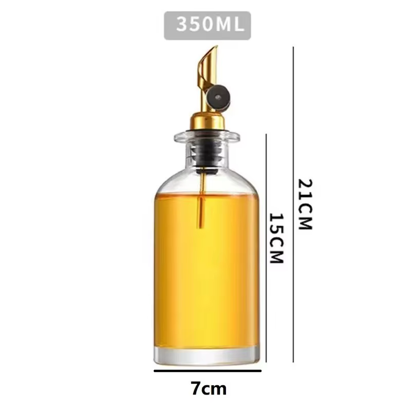 Bouteille distributrice d'huile d'olive en verre, bouteille d'assaisonnement, bouteille de vinaigre,