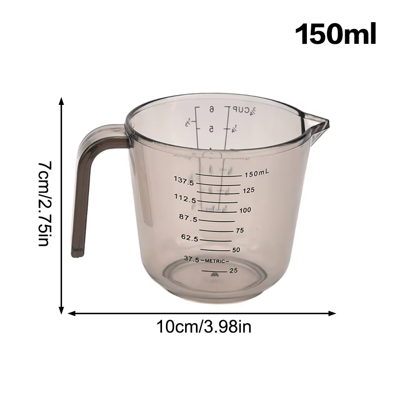 Gobelets à mesurer pour liquide de cuisson, 1 pièce, tasse à échelle PS, bécher en plastique pour me