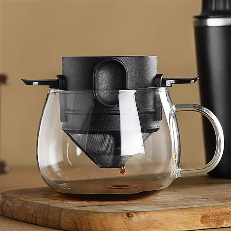 MEIMEI-goutte à café filtre à café goutte à goutte pliable réutilisable avec support cafetière Porta