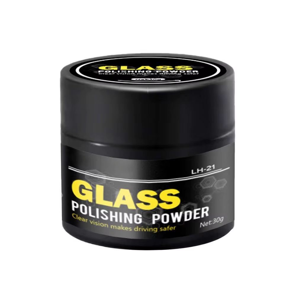 Kit de polissage du verre : Poudre nettoyante, détergent, nettoyant pour vitres, éliminateur de rayu