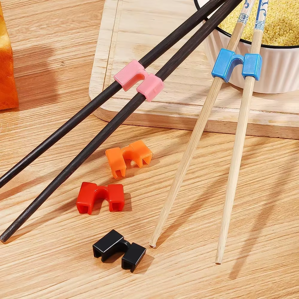 5/6/8 PIÈCES Baguettes Réutilisables Aideurs Formation Porte-Baguettes Chinois Pour Enfants Entraîne