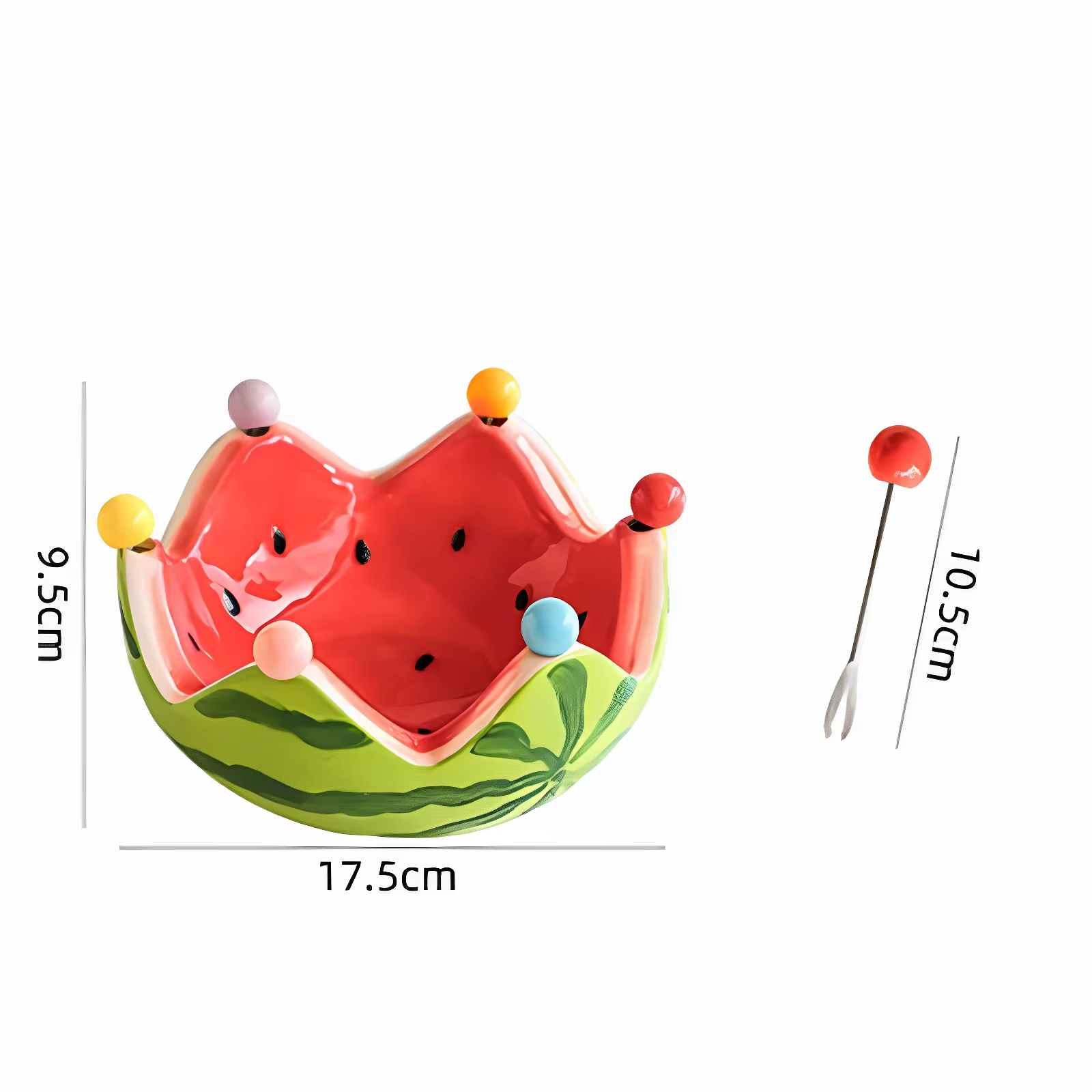 Assiette à pastèque, fourchette à fruits, bol à salade à Dessert domestique en céramique de grande c