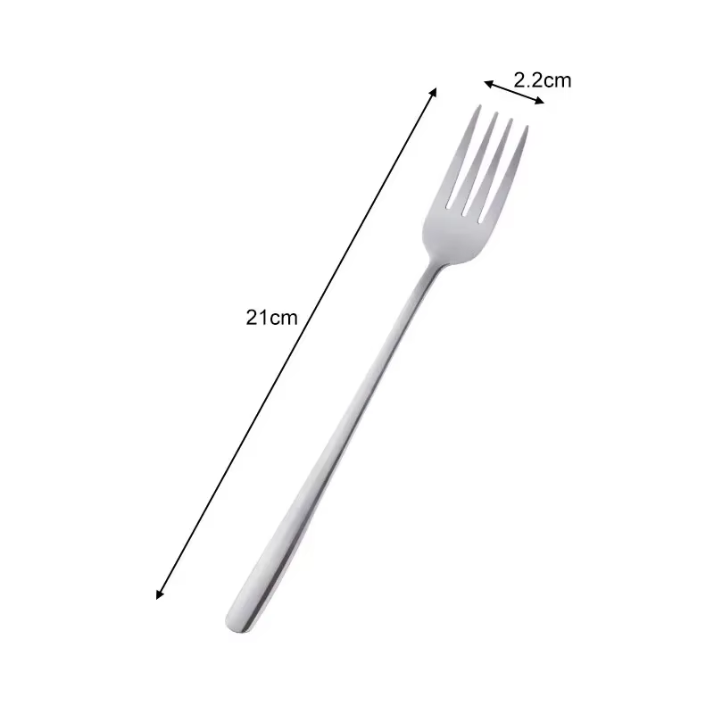 Fourchette QueFork à long manche en acier inoxydable, arc-en-ciel coréen, hôtel, restaurant, fournit