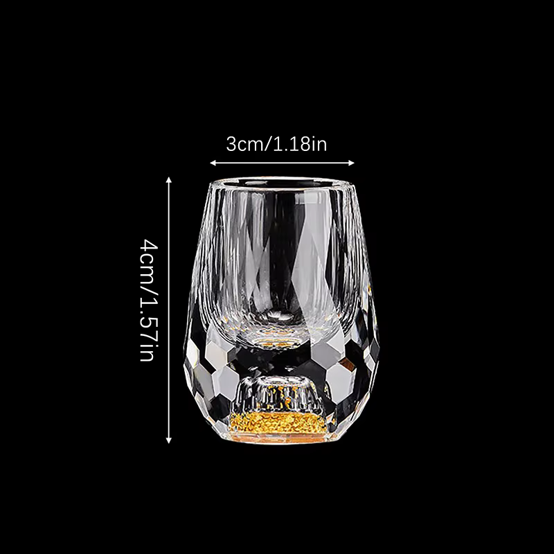 Verre à certifiée en cristal de luxe, verre à saké Shochu, double verre astronomique, feuille d'or, 