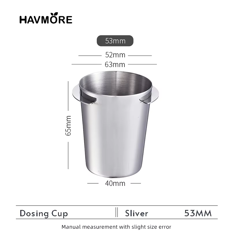Tasse de dosage de café en acier inoxydable, tasse à renifler pour machine à expresso, degré d'usure