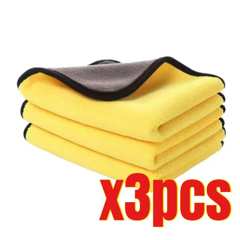 Serviette en microfibre pour lavage de voiture, 30x30cm, 3/5/10 pièces, chiffon de nettoyage et de s