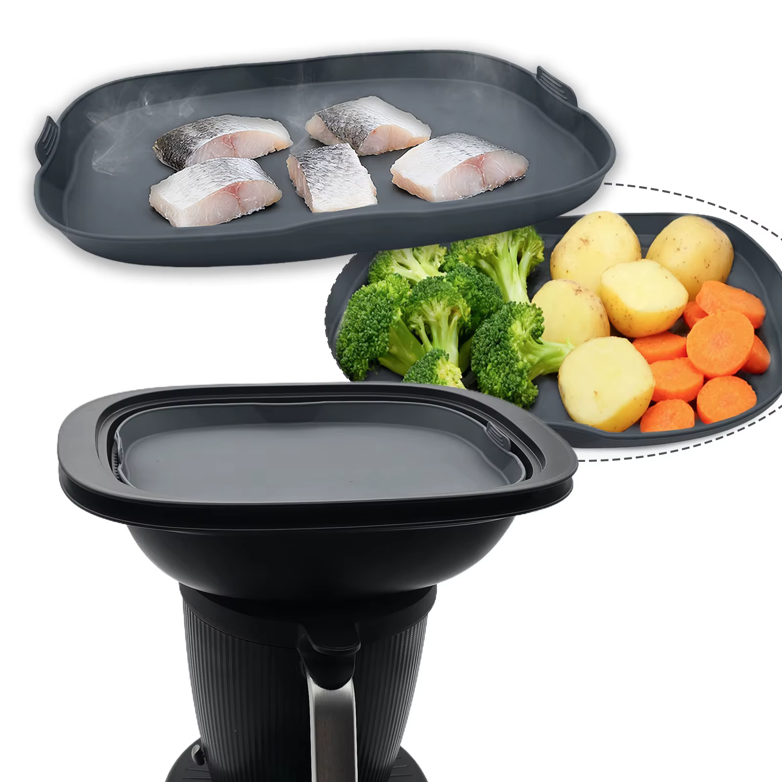 Plat à vapeur et à cuisson en silicone pour Thermomix TM5 TM6 TM31, Gadget de cuisson multifonctionn