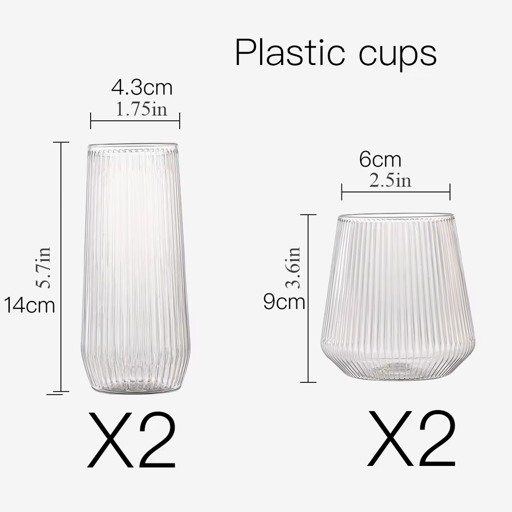 Flûtes à champagne sans pied en plastique ondulé à effet origami, verres à vin incassables pour mari