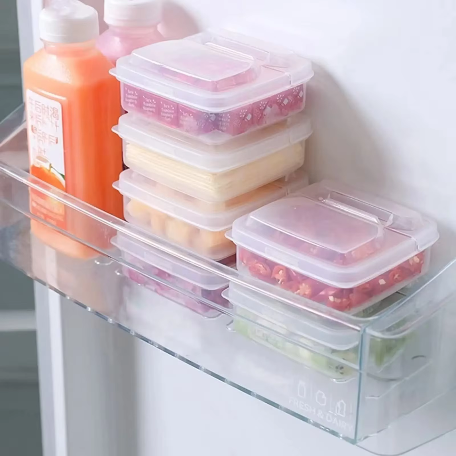 Récipient de fromage en tranches pour réfrigérateur, bloc de beurre en plastique transparent, boîte 