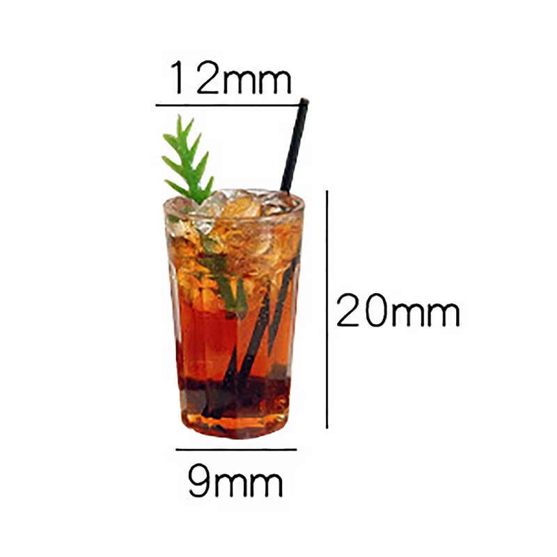 【M】Miniature de café, modèle de décoration, mini-boisson, latte glacé, pour maison de poupée, access