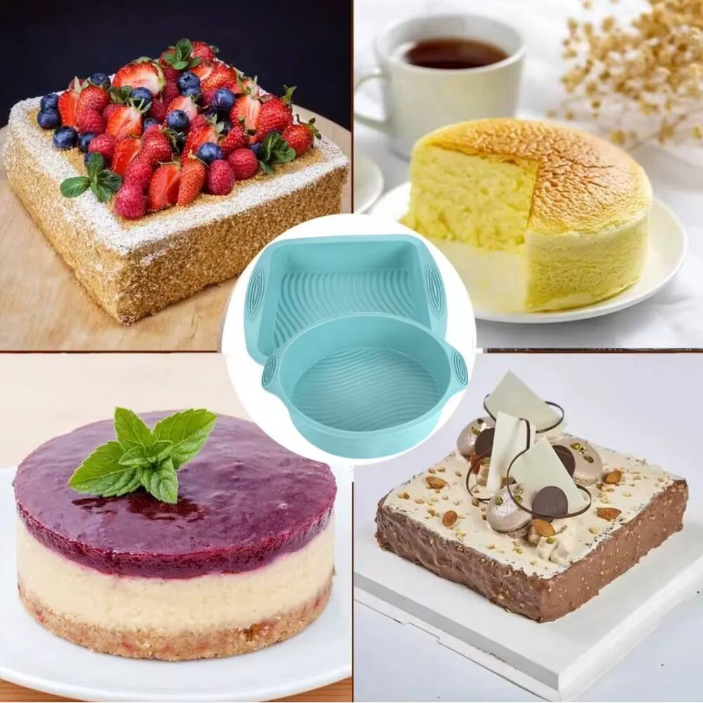 Ensemble de moules de cuisson de gâteaux en Silicone, résistant aux hautes températures, plaque de c