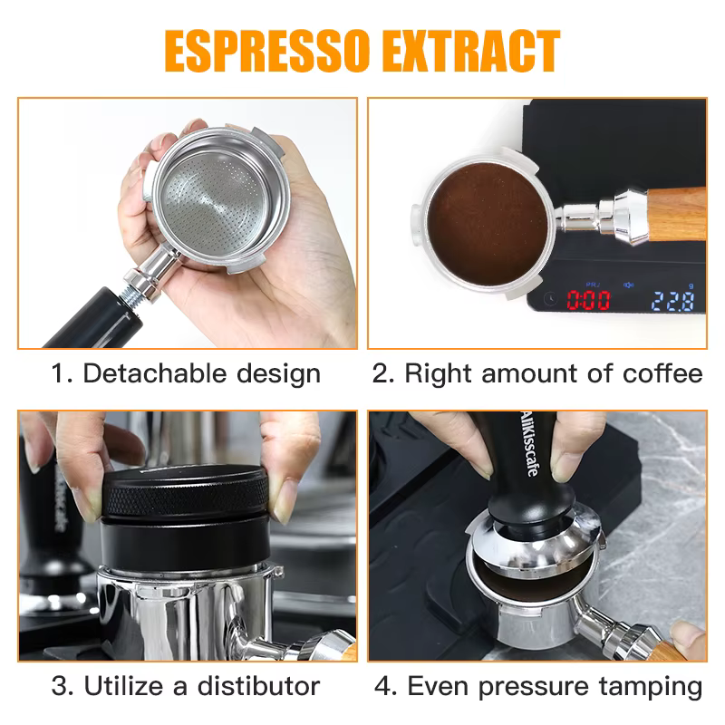 Porte-filtre à café sans fond, 51mm, pour Homix H11 Oster Cecotec Hibrew, avec panier filtrant, acce