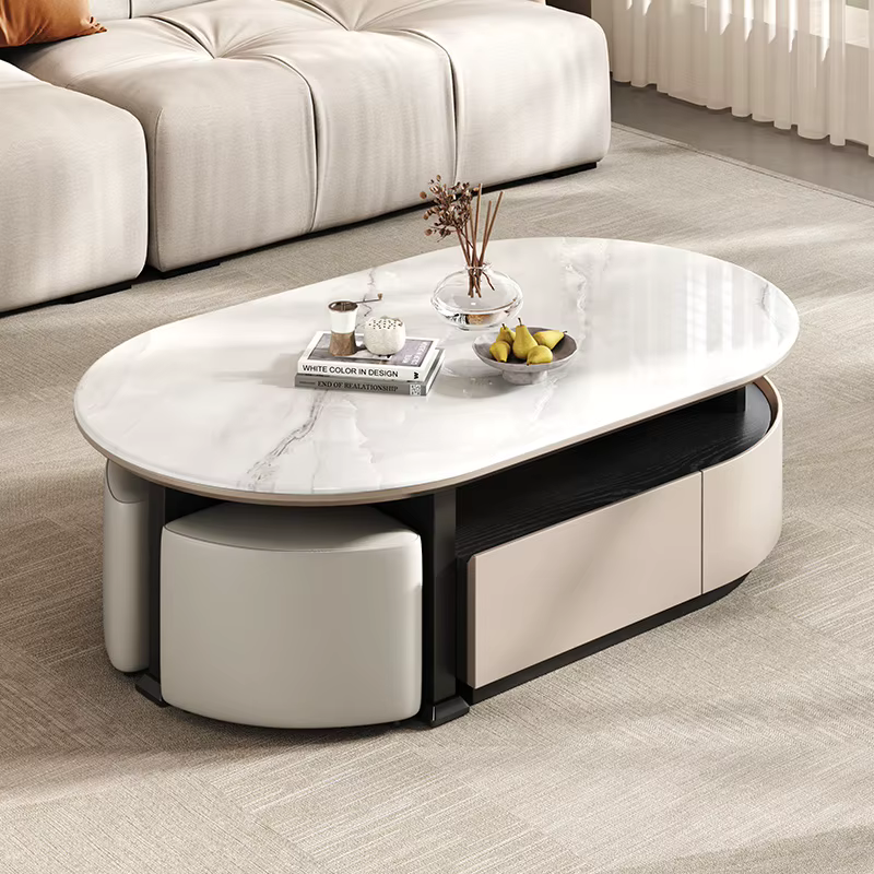 Ensemble De Tables basses rondes nordiques, modernes, esthétiques, Design De luxe, accessoires De ma