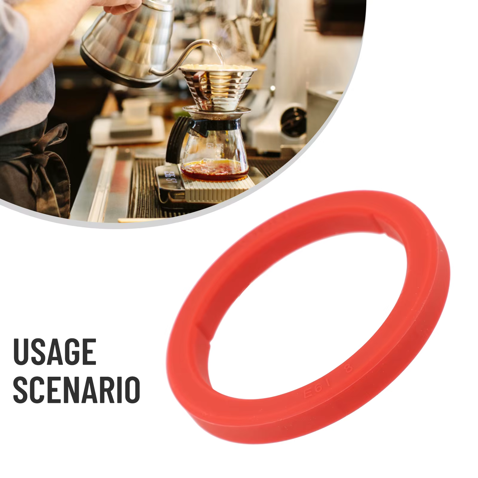Joint d'étanchéité en Silicone E61, 8mm, pour Machine à café expresso Cafelat E61, Alternative améli