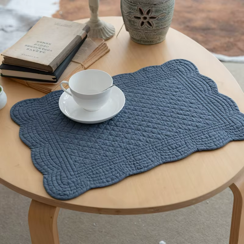 Napperons matelassés lavables-13x18 pouces napperons rectangulaires pour Table de cuisine-100% tapis