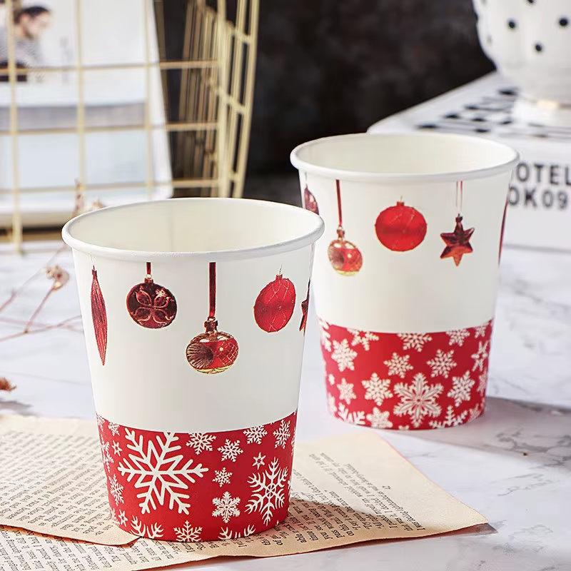 Vaisselle jetable pour fête de noël, assiettes, gobelets, père noël, fournitures de fête de joyeux n