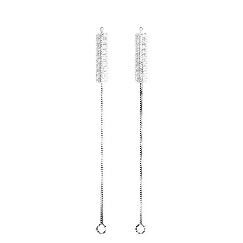Kit de brosses de nettoyage pour paille à boire, brosse à tube en Nylon et acier inoxydable, brosses