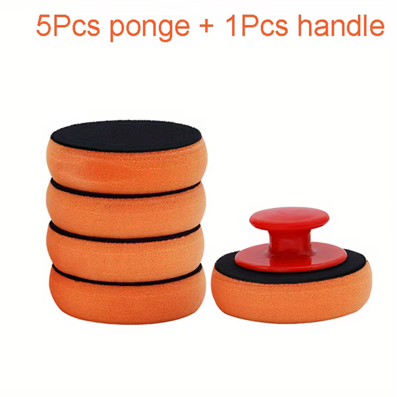Tampon de polissage de cire de lavage de voiture, éponge de polissage, chiffon de nettoyage de voitu