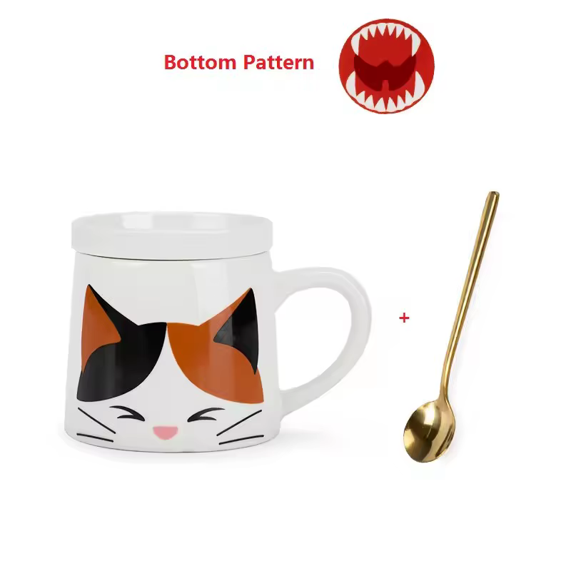 Tasse en céramique mignonne en forme de chat, tasse de voyage pour la maison, thé ou café, motif des