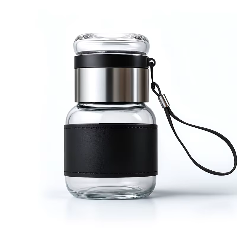 Ins – tasse à thé transparente en verre de jetée de haute valeur, tasse d'eau portable pour voiture,