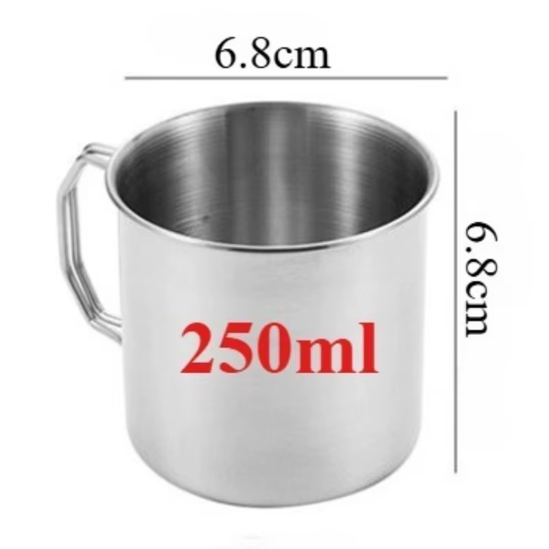 Tasse de Camping en acier inoxydable, 250/350/500/700ml, tasses d'alpinisme portables avec poignée p
