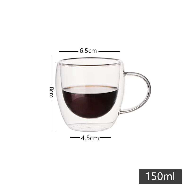 Verres à café doubles 80-450ML, 1 pièce, gobelets en verre à Double isolation pour café chaud et fro