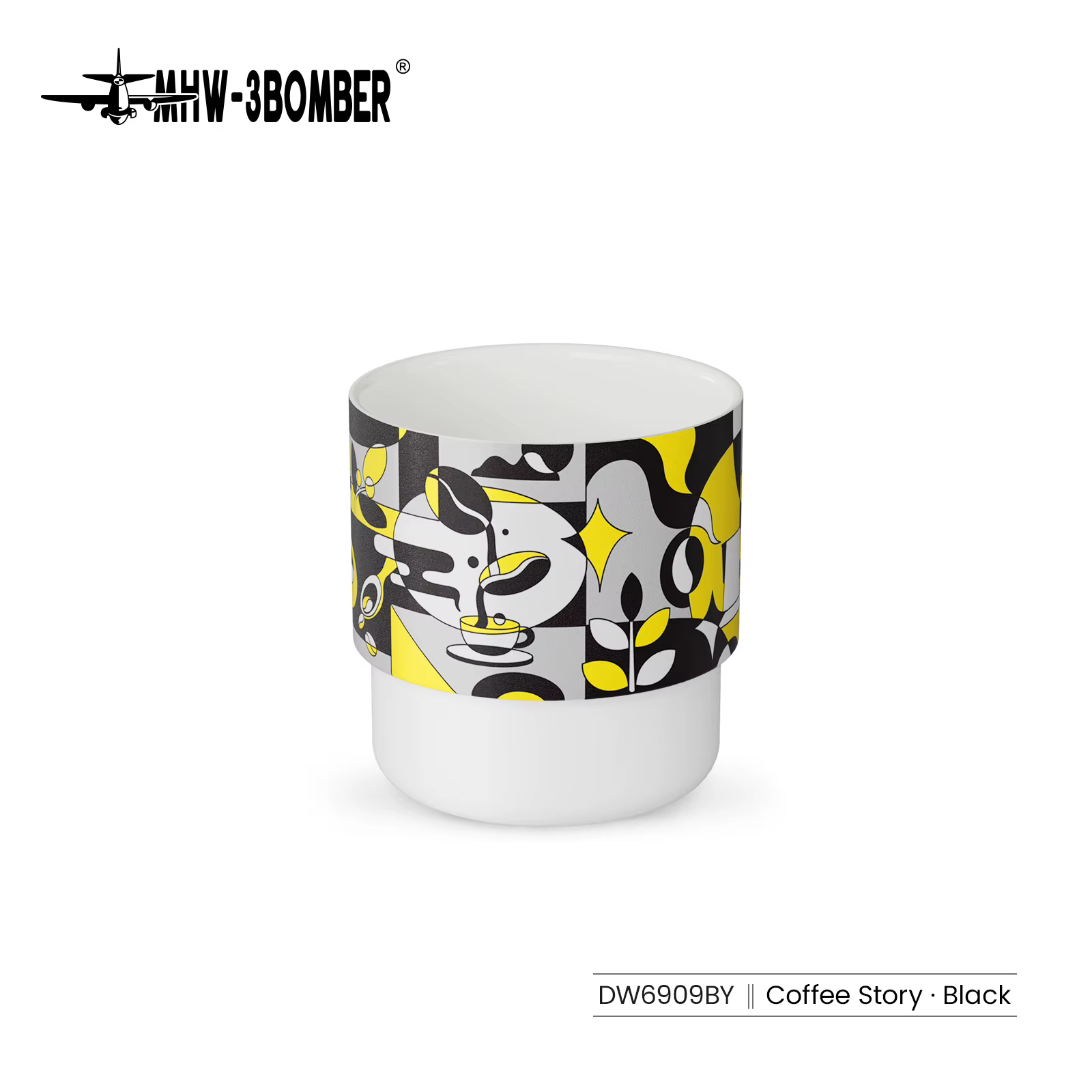 MHW-3BOMBER × Sttoke 220ml tasse à café tourbillonnante fond incurvé améliore l'arôme tasse Portable