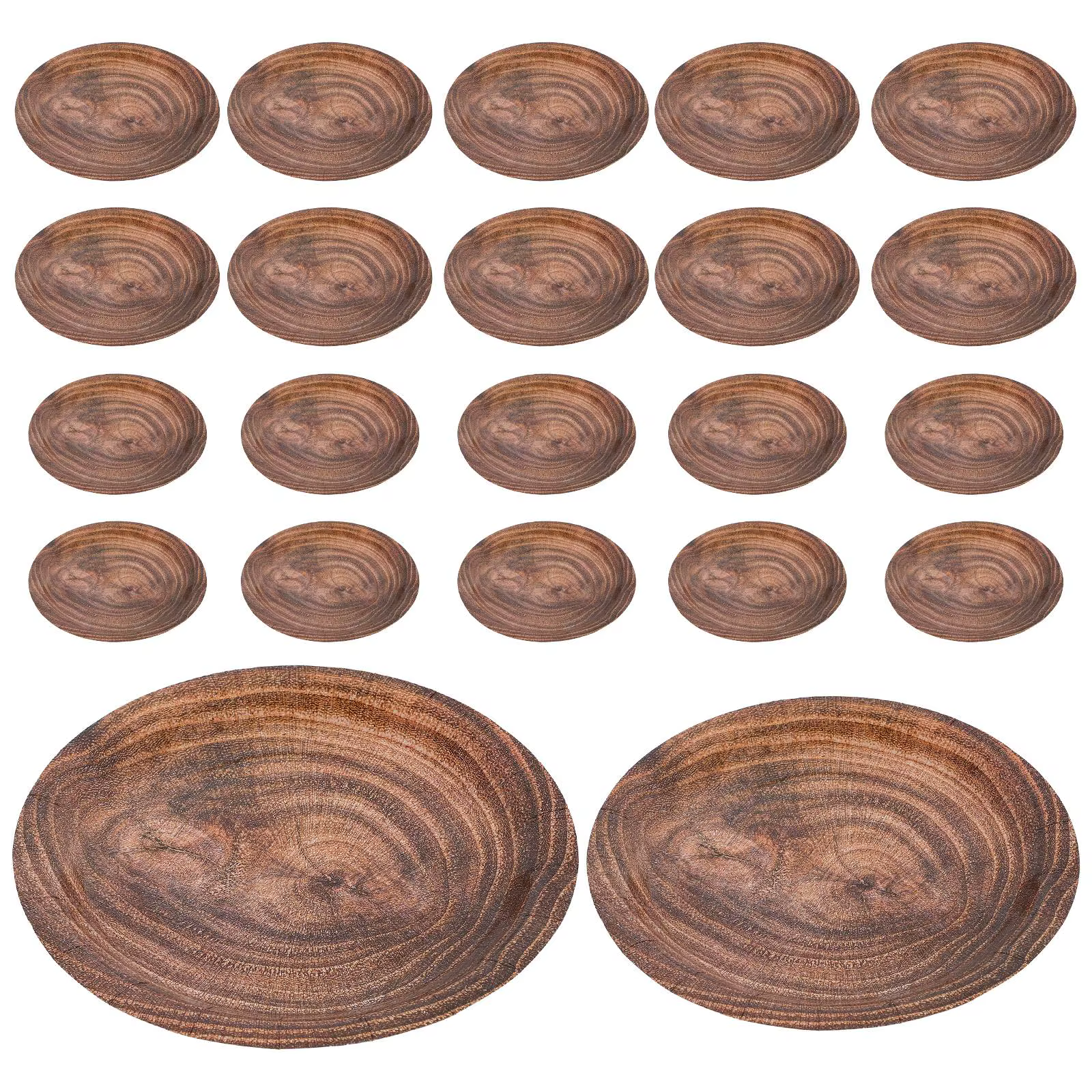 Assiettes en papier à Grain de bois, assiettes à dîner jetables, fournitures de fête, assiettes de C
