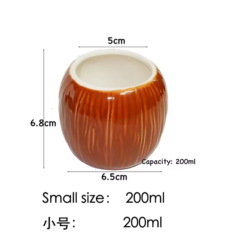 Tasses Tiki Hawaïennes en Forme d'AMP, Tasse à Cocktail, Bière, Boisson, Vin, en Céramique