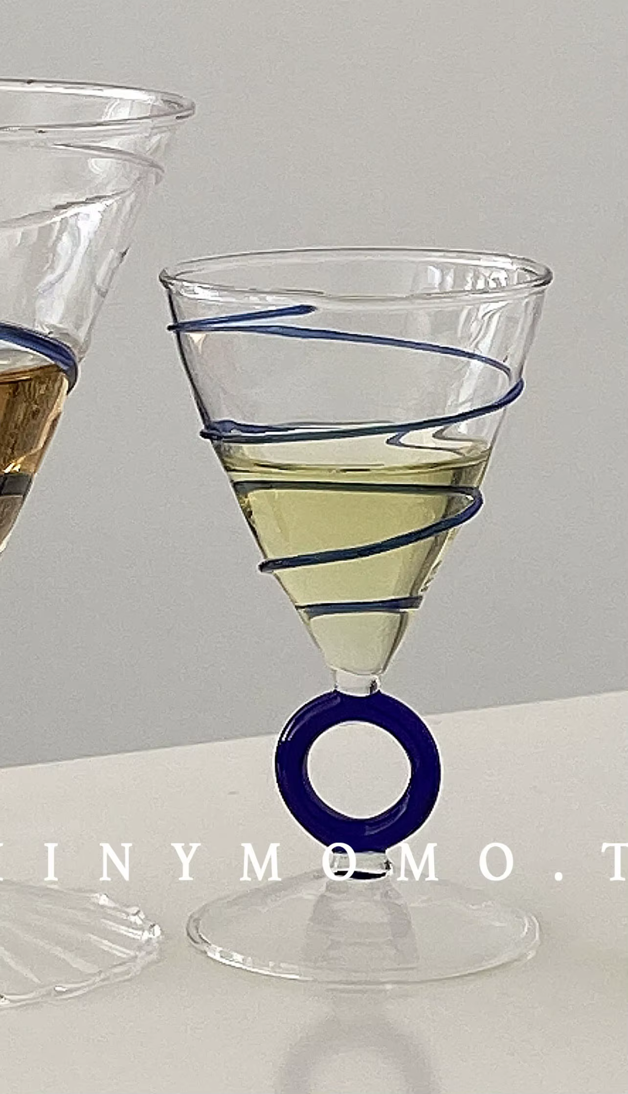Verre à Champagne nordique fait à la main, tige haute INS, petit lot, verre à boisson personnalisé, 