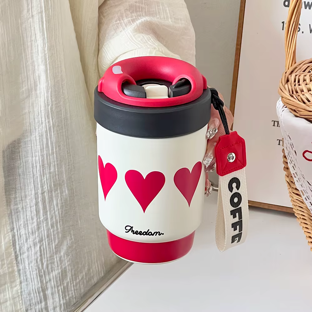 Tasse à café créative à Double boisson, couvercle torsadé, niveau d'apparence élevé, nouvelle tasse