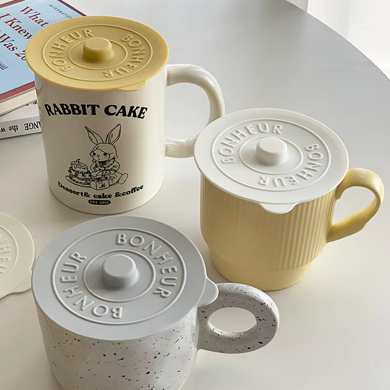 Couvercle de tasse en verre en Silicone, 1 pièce, couvercle de protection d'étanchéité, conservation