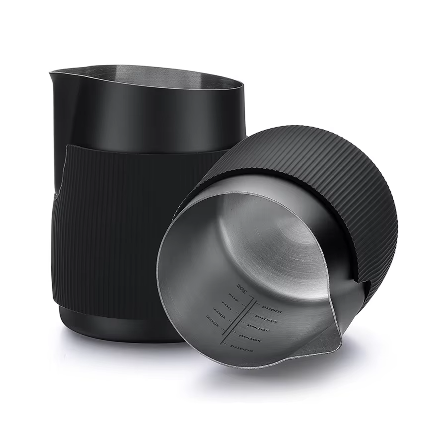 Tasse à café en acier inoxydable de 480 ml pour latte art, avec bec pointu et bec incliné, avec éche