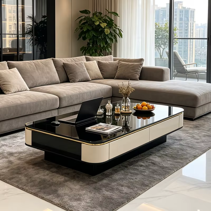 Table basse de service italienne design moderne nordique de luxe pour salon, table centrale, meubles