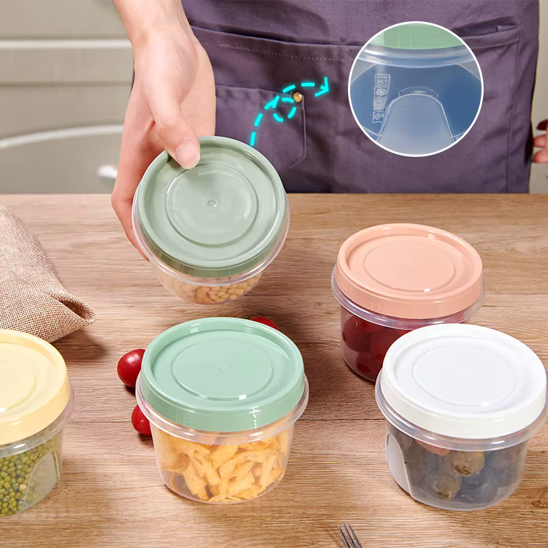 Boîte ronde de conservation des aliments frais de 500ml, 8 pièces, réfrigérateur de cuisine, contene