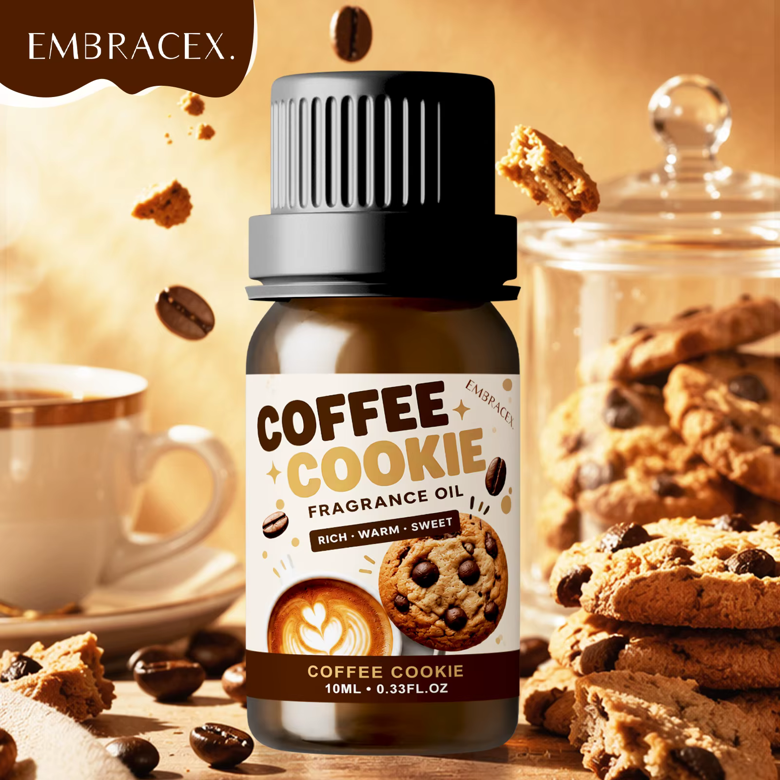 Huile essentielle de café et de biscuits, 10ml, parfum chaud et sucré, diffuseur de parfum pour la m