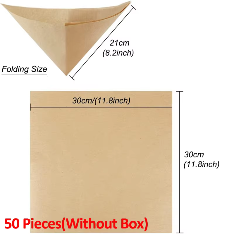Papier filtre à café CHEMEX pré-plié 30x30cm, carré, en pâte de bois naturelle, pour café filtre à d