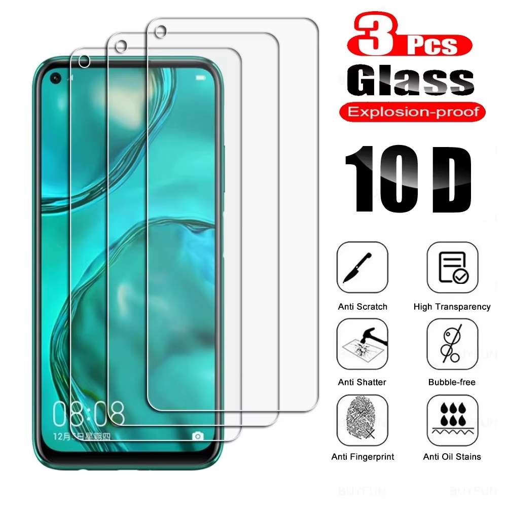 Protecteur d'écran, 3 pièces, verre trempé pour Huawei P Smart 2019 2020 2021 P Smart S Z Pro