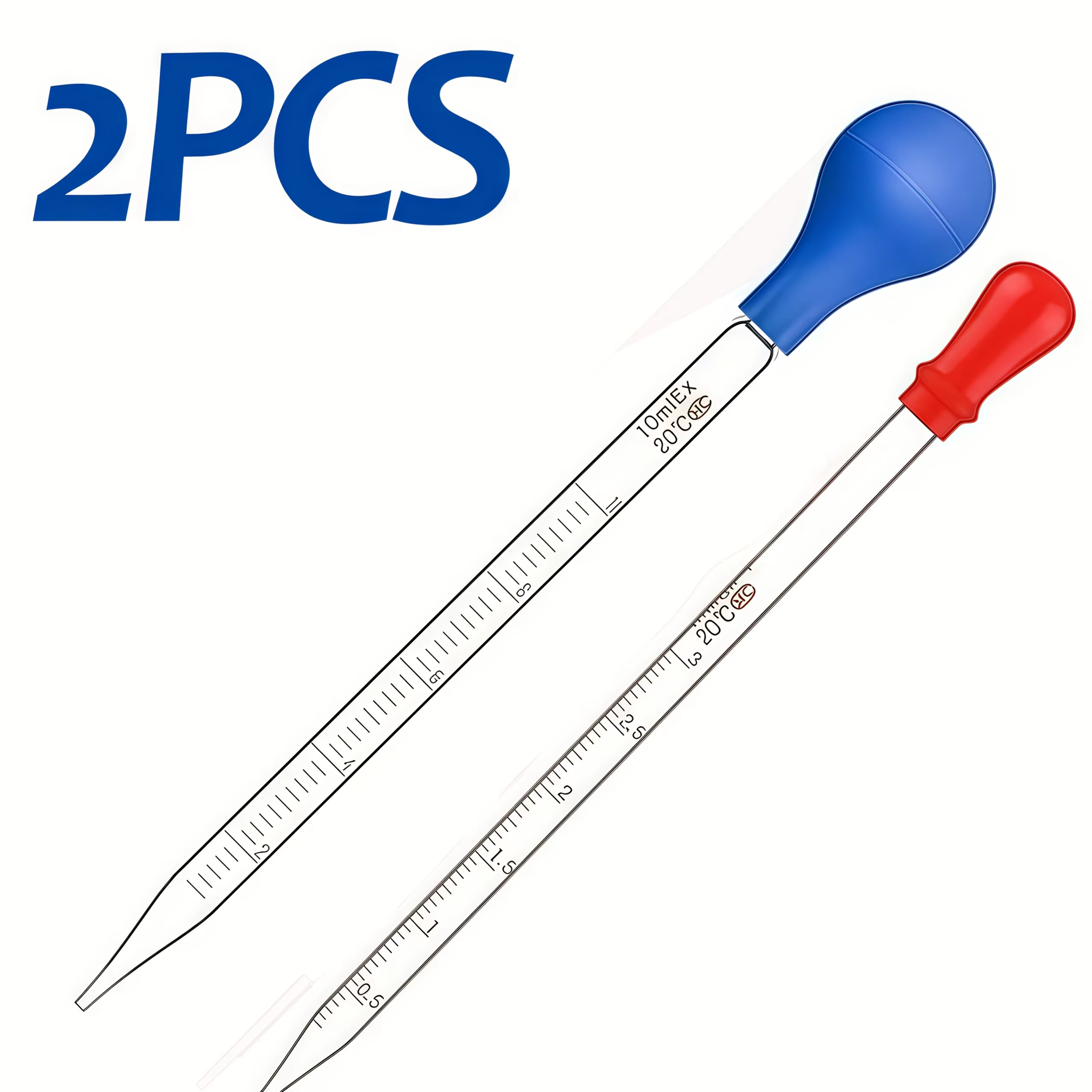 Pipette en verre, compte-gouttes en verre 3ML/10ML avec tige d'agitation en verre, brosse de nettoya