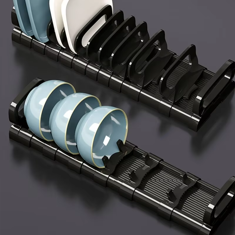 Rangement de vaisselle pour armoire de cuisine, égouttoir à vaisselle intégré T1, synchronisation de