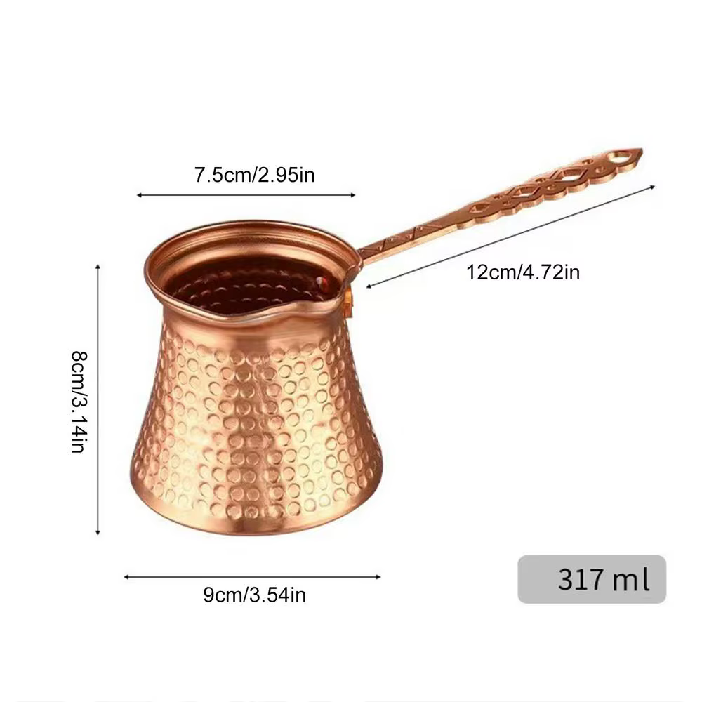 Cafetière turque à long manche, vintage, à large ouverture, pour café arabe, préparation sur cuisini