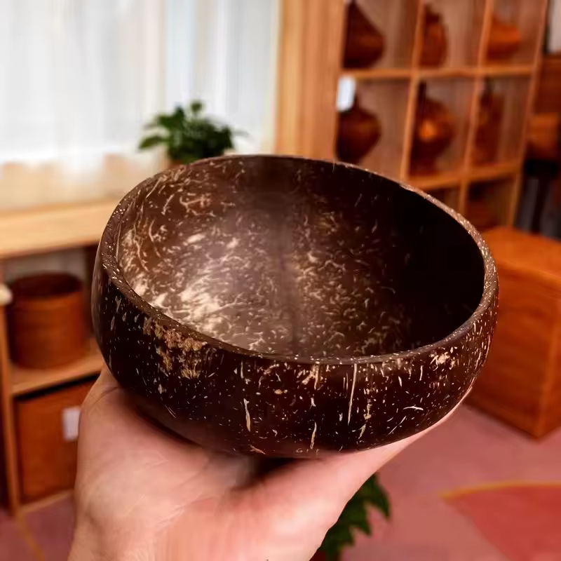 Ensemble de bols à noix de coco naturel, bols à Smoothie pour salade, bol Ramen en bois, ensemble de