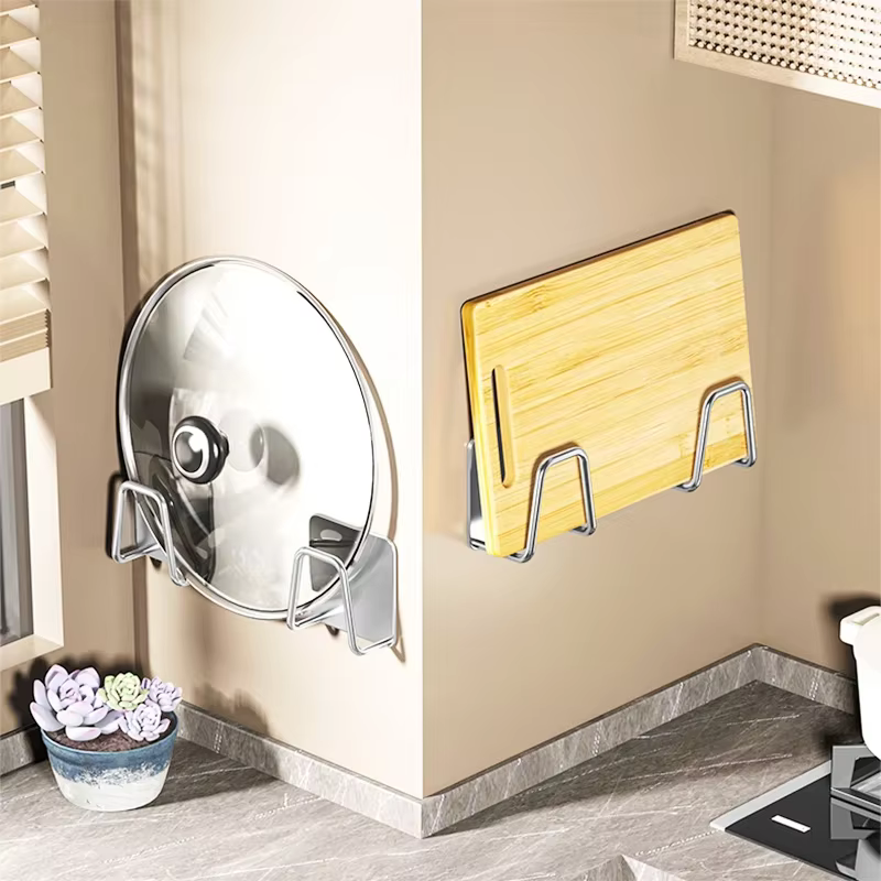 Porte-Éponge Auto-Adhésif en Acier Inoxydable pour Évier de Cuisine, Accessoire de vaccage,rangement