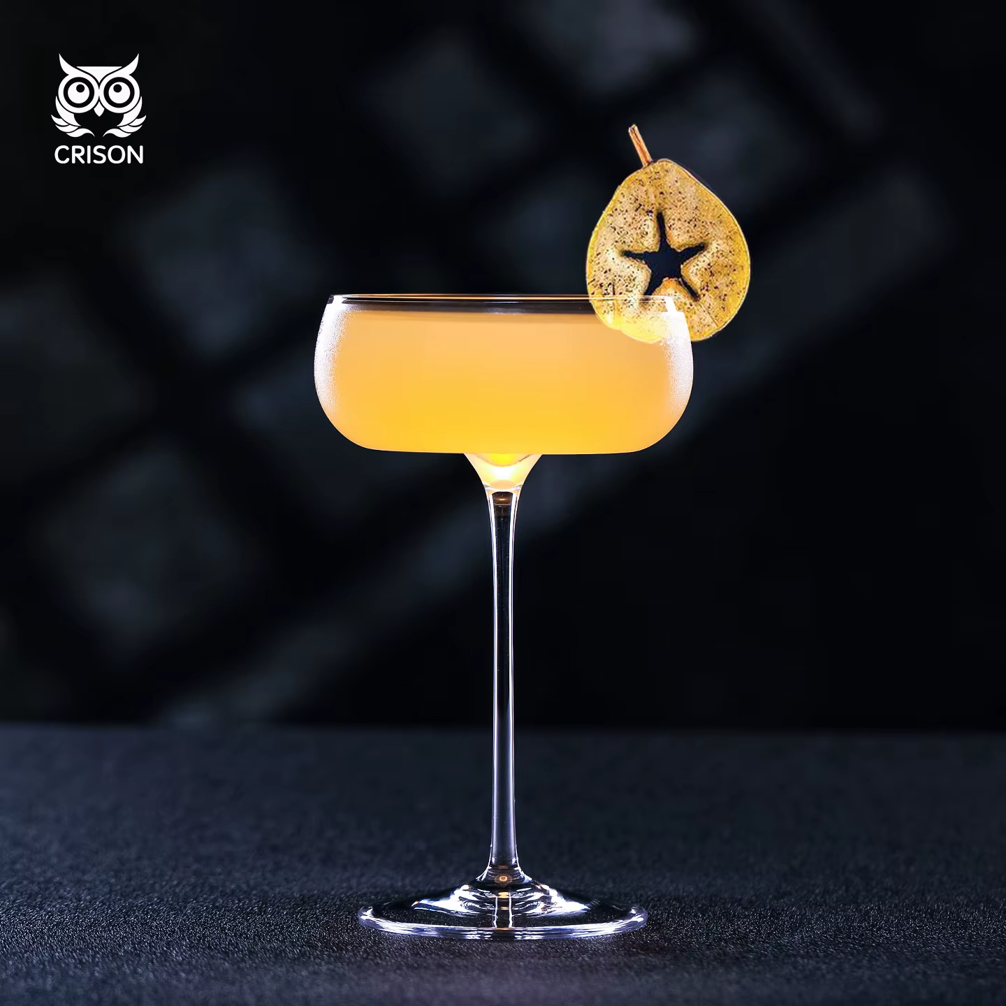 PNT05 CRISON Coupe Verre à Cocktail Verre à Martini en Cristal Verres à Cocktail Art Déco Unique Pis